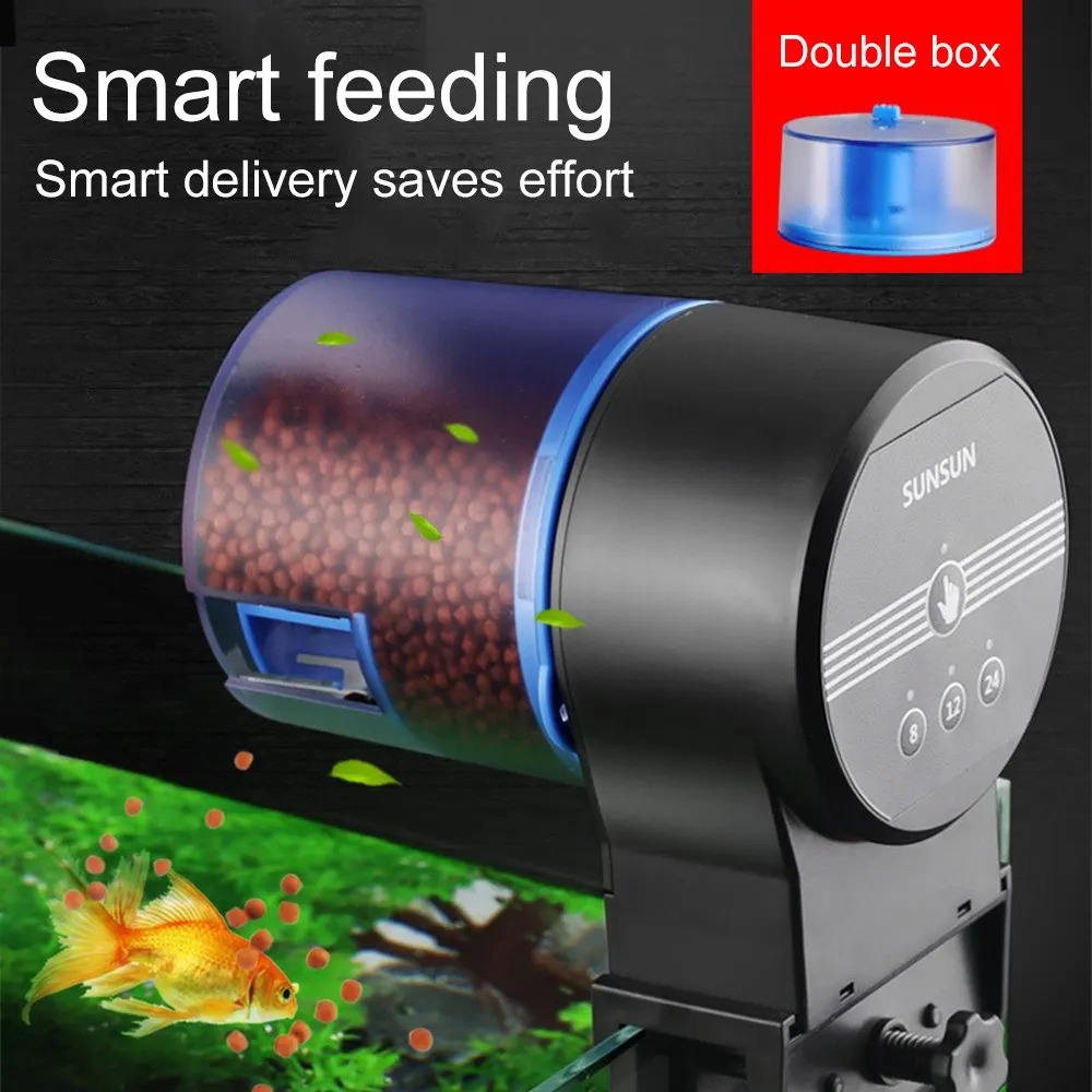 

Aquarium Fish Feeder WIFI Programmable Auto Fish Food Dispenser Smart Timing Aquatic Fish Feeders for 3 Meals