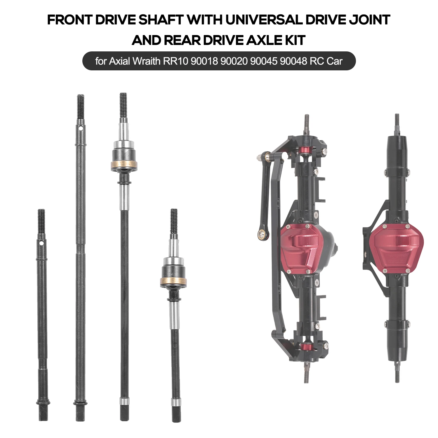 2PCS Constant Velocity Eixo Motor Drive Shaft Para Axial Wraith RR10 90048 90018 90020 Carro Brinquedo 90056