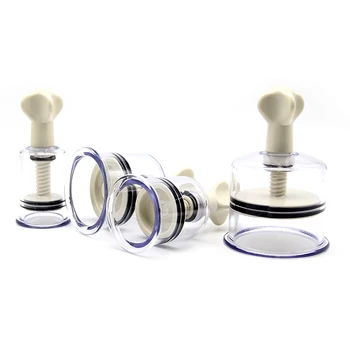 

4 Pcs Rotating Handle Vacuum Body Massage Suction Cans Cupping Enhancer Anti Cellulite Chinese Acupuncture Cupping Cup 4 Sizes