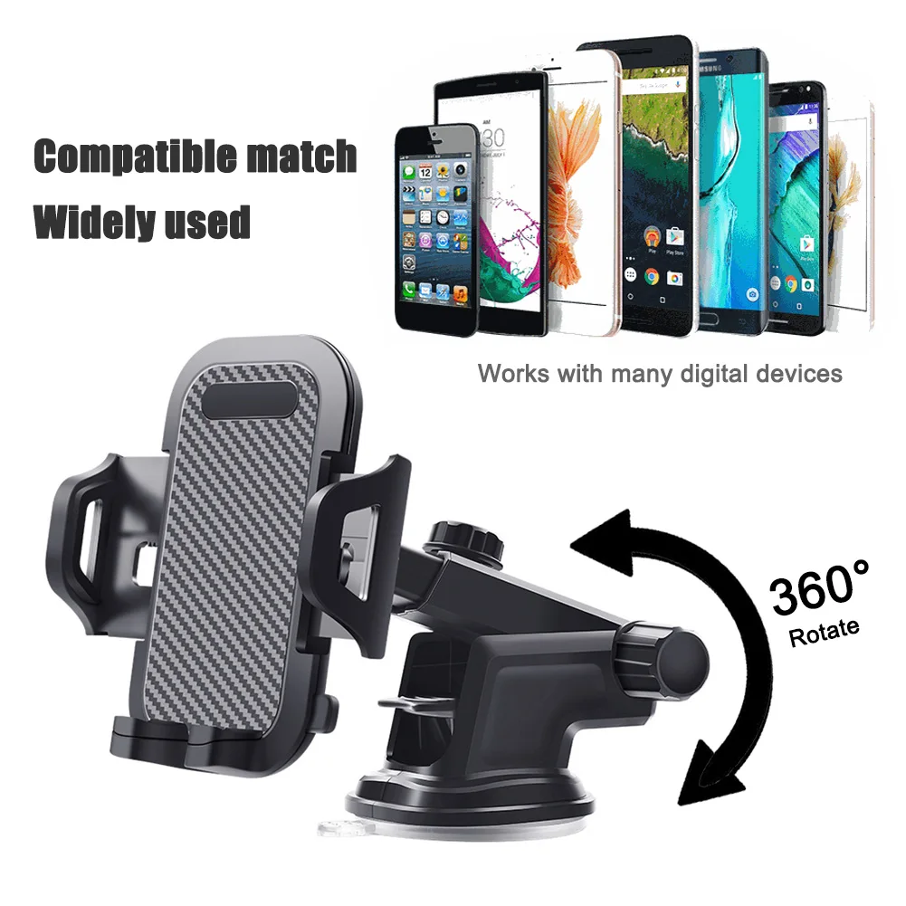 

Windshield Gravity Sucker 360 Car Phone Holder For Universal Mobile Phone Fit For iPhone Samsung Smartphone Mount Stand in Car