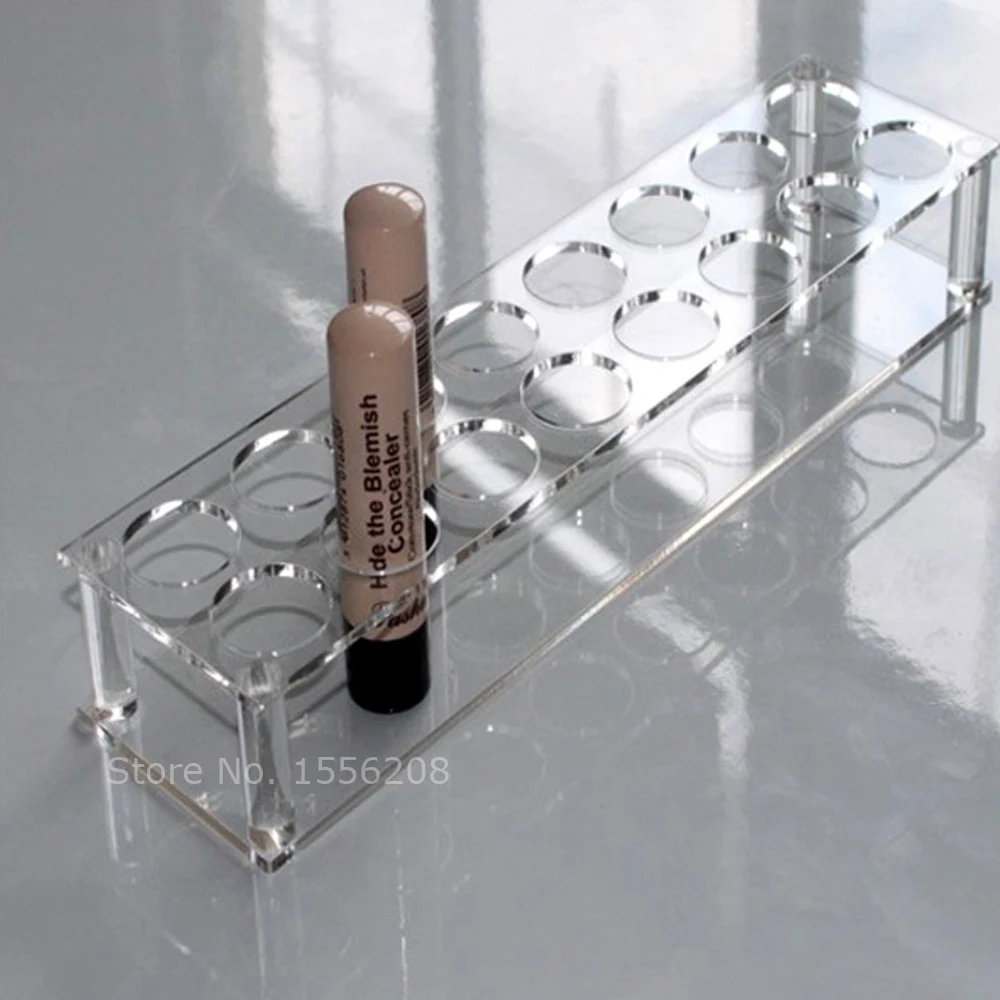 

16Holes Acrylic Display Board Makeup Nail Polish Small Sample Bottle Holder Base Stand Cosmetics lipstick Storage Rack