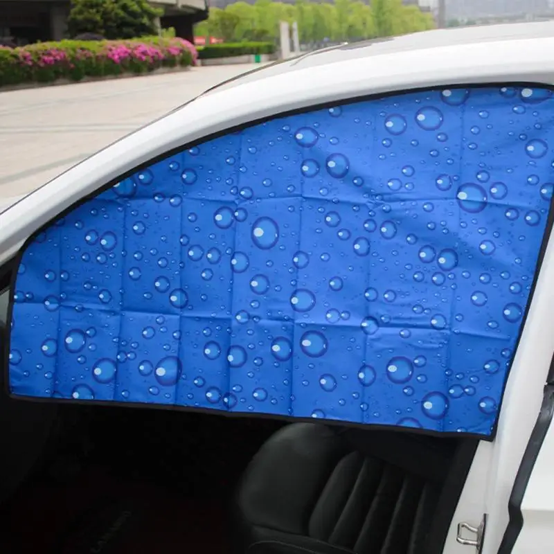 Синий солнцезащитный козырек для окна автомобиля с магнитной защитой от ультрафиолета, шторка для бокового окна, солнцезащитный козырек с 4 слоями, боковое окно, Передняя Задняя Шторка