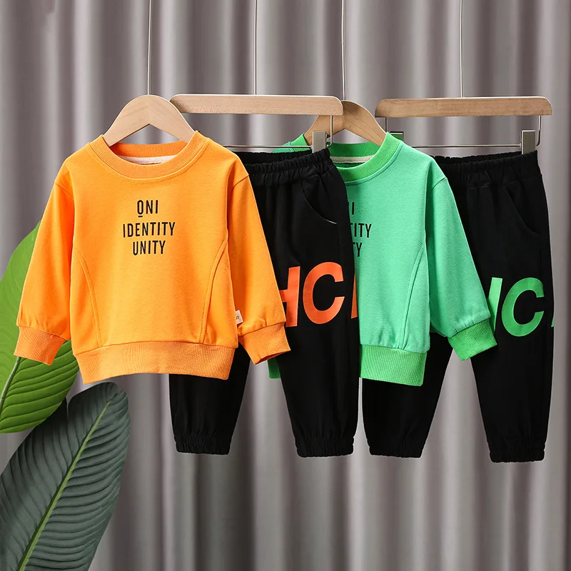 

Baby Boys Clothing Sets 2021 Children Long Sleeve Sweatshirt And Pants Set For 1-6 Years Kids Outfit Boy Tracksuits Clothes Set