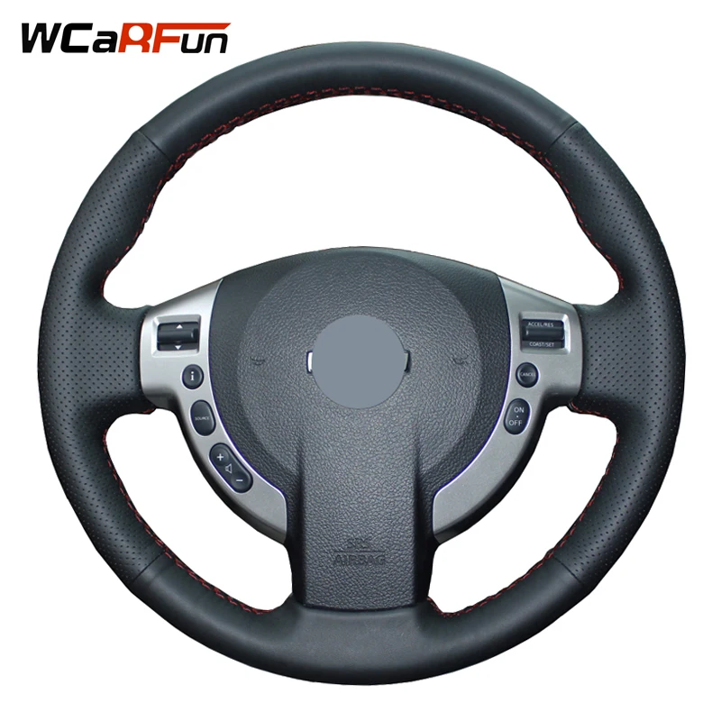 WCaRFun DIY пользовательское имя черный искусственная кожа прошитый вручную чехол