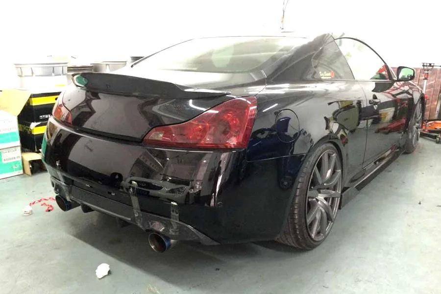 Автомобильный задний спойлер для губ из углеродного волокна для Infiniti G37 2009-2013 Base Coupe Journey Coupe