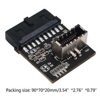 

USB 3.1 Front Panel Socket to USB 3.0 20 Pin Header Male Extension Cable Adapter
