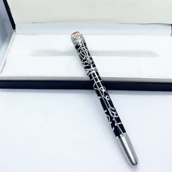 

New Ballpoint Pen Stationery Gel Pens 45g Full Steel Signature Pen Silver Clip Office School Supplies