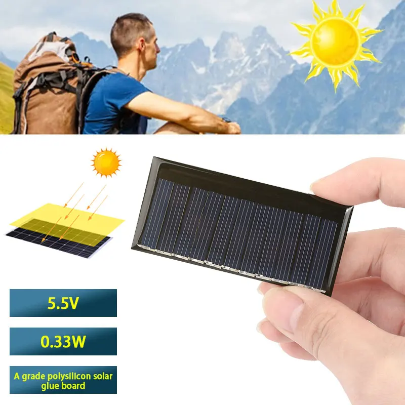 5,5 В 0,33 Вт мини солнечная панель питания DIY Nano 5,5 В 0,33 Вт мини солнечная батарея своими руками модуль зарядки 60ма инструмент для обучения путешествиям