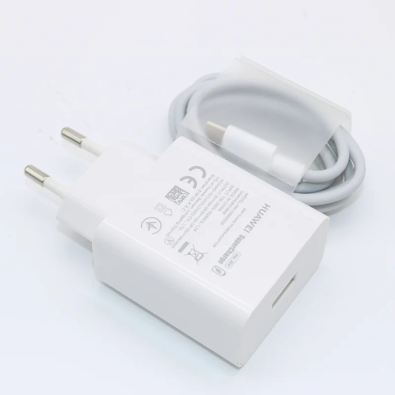 HUAWEI Supercharge супер зарядное устройство для быстрой зарядки адаптер для mate 20 9 10 pro P20 Pro P30 Honor 10 20 V20 - Тип штекера: EU Charger set