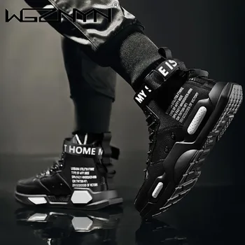 Zapatillas de deporte altas para hombre, calzado deportivo informal salvaje, Tenis de tendencia, transpirables, para entrenamiento al aire libre, color blanco