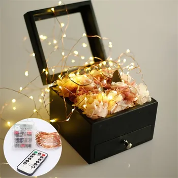 

remote control battery LED string light 5m 50led sliver line 3*AA christmas fairy light waterproof party wedding holiday lights