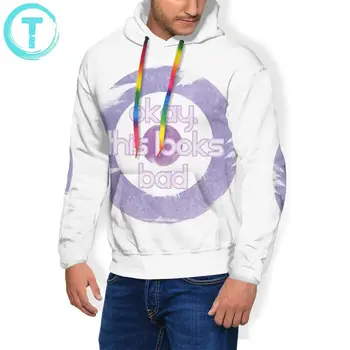 

Hawkeye Hoodie Okay This Looks Bad Hoodies Long Sleeve Winter Pullover Hoodie Purple Streetwear Cool Hoodies