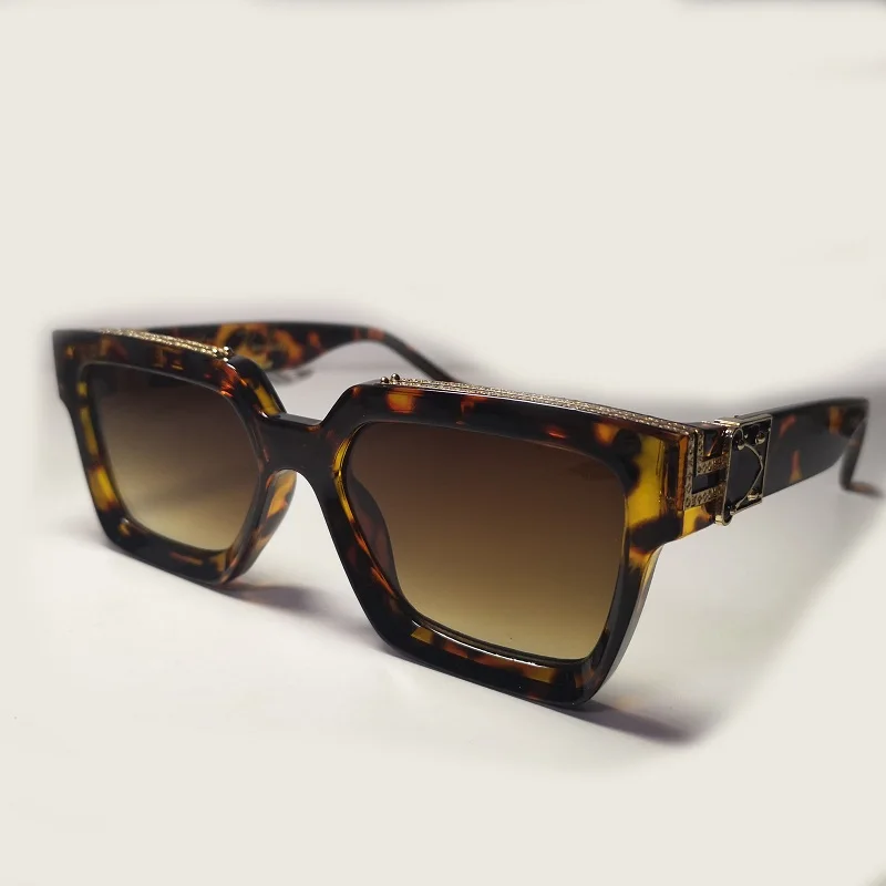 Pawes Новые Летние Стильные Позолоченные верхние очки Ретро Мужские Солнцезащитные очки женские UV400 Солнцезащитные очки - Цвет линз: 96Leopard