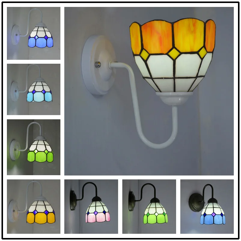 

Special Offer Wall Lamp Wholesale Hot Selling Simple Hotel Bedroom Bedside Lamp a Generation of Fat Mediterranean Glass Fishing