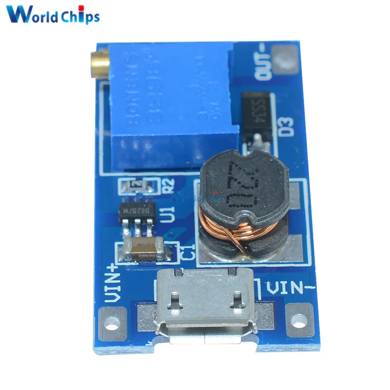 10pcs 2A booster board DC-DC step-up input 2/24V to 5/9/12 28V Replace XL6009 