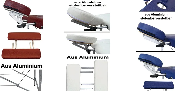 Массажная кровать Портативная Складная трехстворчатая из алюминиевого сплава красота тела татуировка Массажная терапия кровать 70 см Wideth