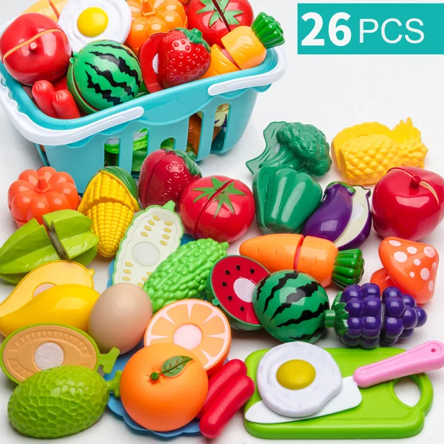 Hot Pretend Play Set Plastic Food Toy DIY Cake Toy Cutting Fruit Vegetable Food Pretend Play Toys For Children Educational Gift 3