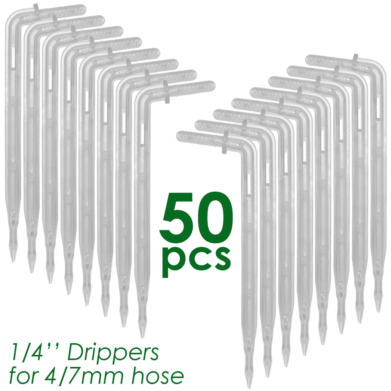 SPRYCLE Tropfbewässerung 1/4 Biegung Pfeil Tropfer Sprinkler Barb T-Stück Wasserrohrverbinder Kreuzabschaltanschluss 4/7 mm Schlauch Garten – Detail 7