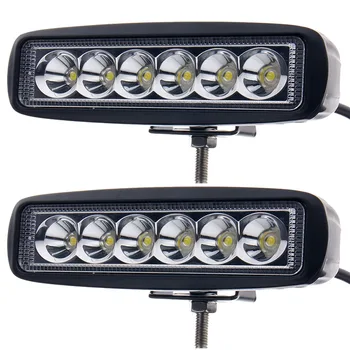

2PCS weketory 6 inch 18W LED Work Light Lamp for Motorcycle Tractor Boat Off Road 4WD 4x4 Truck SUV ATV Spot Flood 12v 24v