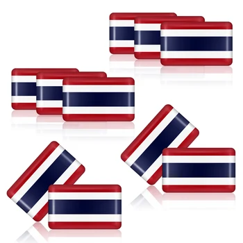 

10pcs 3D Thailand Flag Epoxy Emblem Badge Fashion Steering wheel Sticker for BMW Audi Volkswagen Toyota Kia Car Accessories