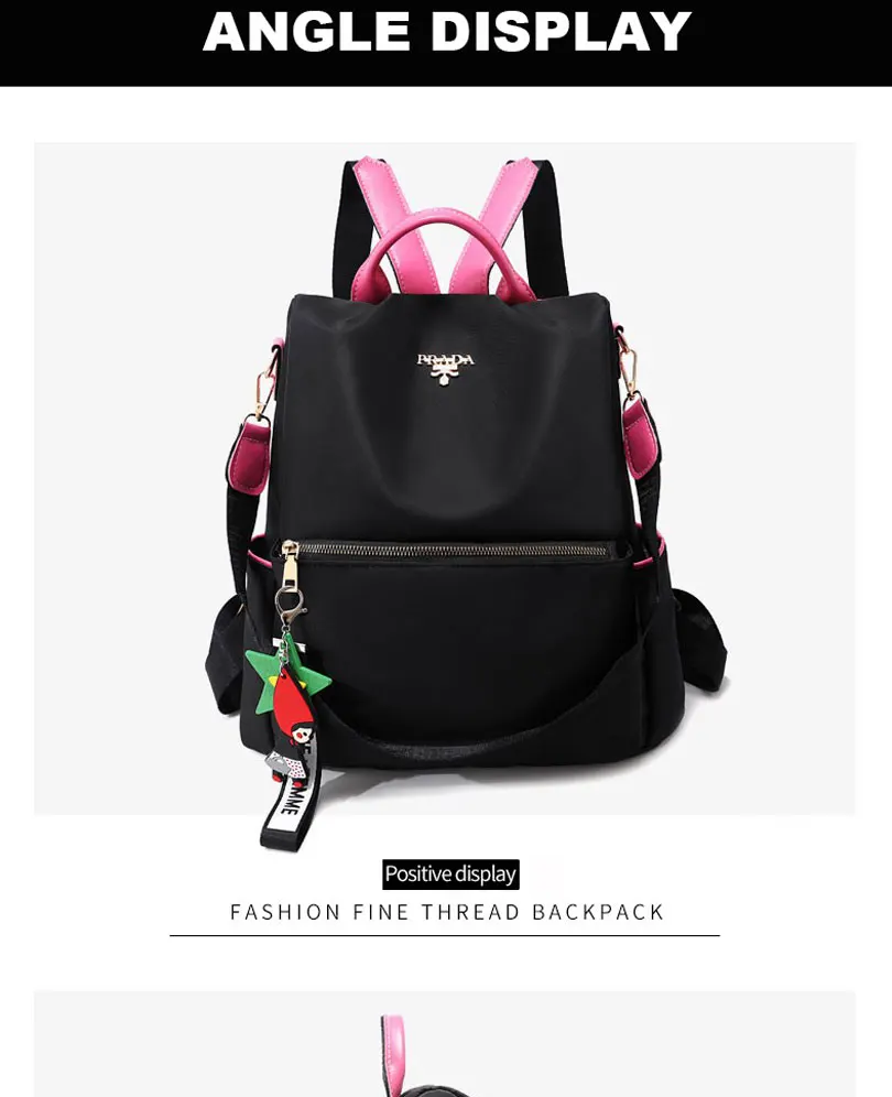 Модный школьный рюкзак для девочек, водонепроницаемый женский рюкзак для путешествий, милый кулон для девочек, Противоугонный рюкзак, женский рюкзак