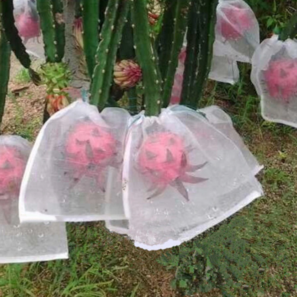 100PCS Garden Netting Bags Vegetable Grapes Apples Fruit Protection Bag Agricultural Pest Control Anti-Bird Mesh Grape Bag