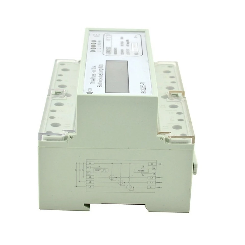 Din рейка трехфазный счетчик энергии Портативный цифровой LCD с Modbus RTU 20(120)A 230/400V|phase
