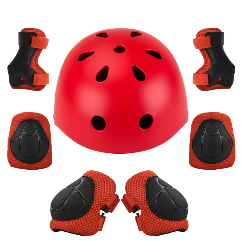 Детский шлем для езды на велосипеде до колена 7 шт./компл. регулируемые подушечки