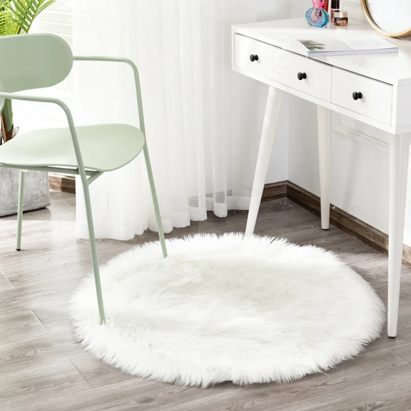 Высококачественное Моделирование шерстяной ковер бытовой плюшевый коврик круглый напольный коврик, Текстиль для дома домашний принц Спальня украшение дома