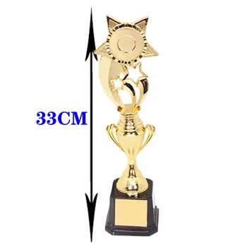 Gold ABS Звездный трофей, позолоченные ремесла, креативная сувенирная чаша, спортивные соревнования, награды, домашнее украшение, трофей, академический, настраиваемый - Цвет: Gold