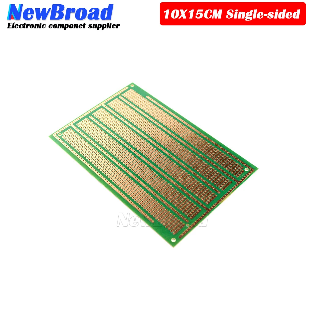 2PCS 10*15CM 단면 전기 녹색 오일 우드 길이 (5 연결 구멍) 1.2 두께 2.54 간격 범용 회로 기판 PCB