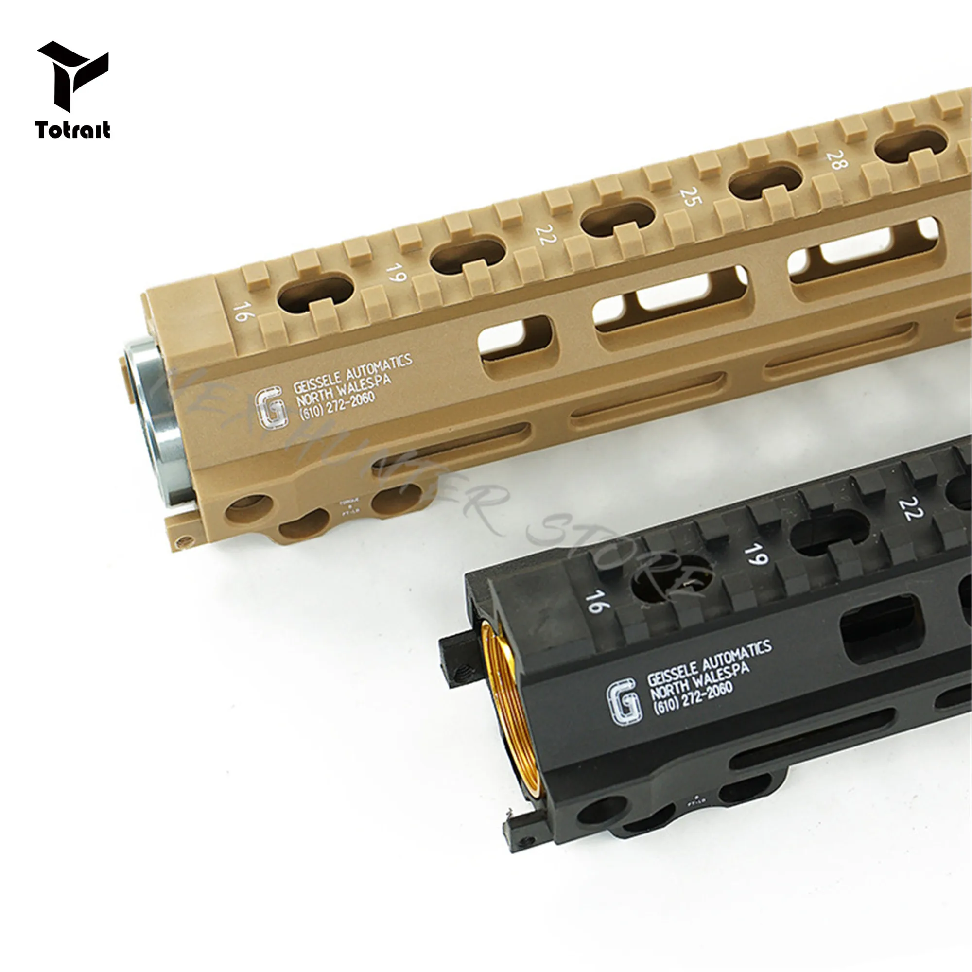 MK8 M-Lok Handguard Free Flow Handguard Airsoft Water Gel with Matel Barrel Nut GBB AEG Modular Rail