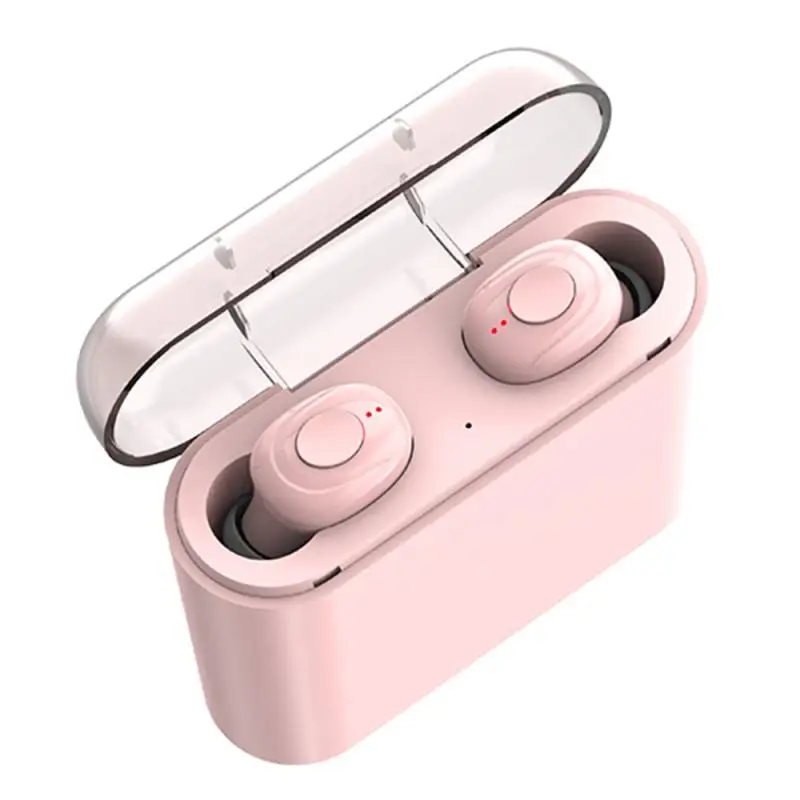 TWS Wireless Bluetooth Earphone 5.0 Air Mini Sport Handsfree Stereo Earbud Headset With Charging Box For Apple iPhone Xiaomi - Цвет: Binaural pink