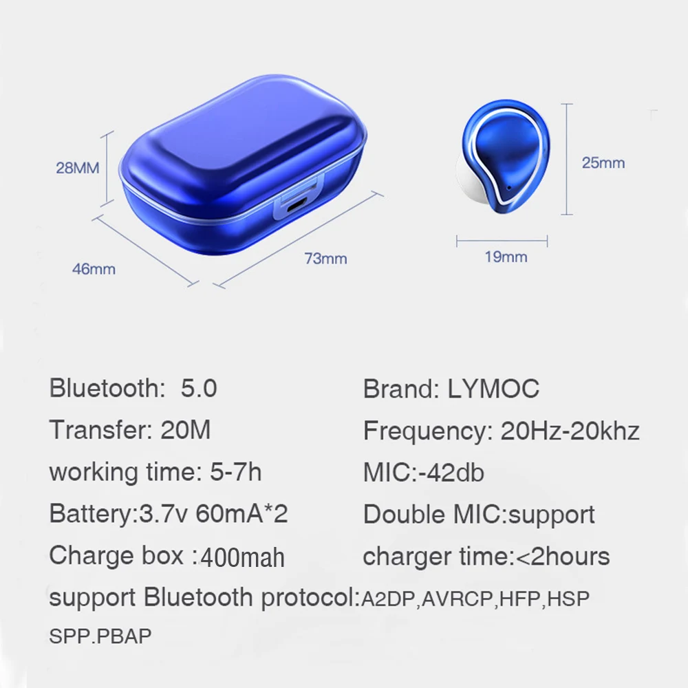 LYMOC металлические наушники TWS 5,0 Hi-Fi Bluetooth наушники беспроводные гарнитуры CVC8.0 шумоподавление IPX6 Водонепроницаемый Mems HD Mic