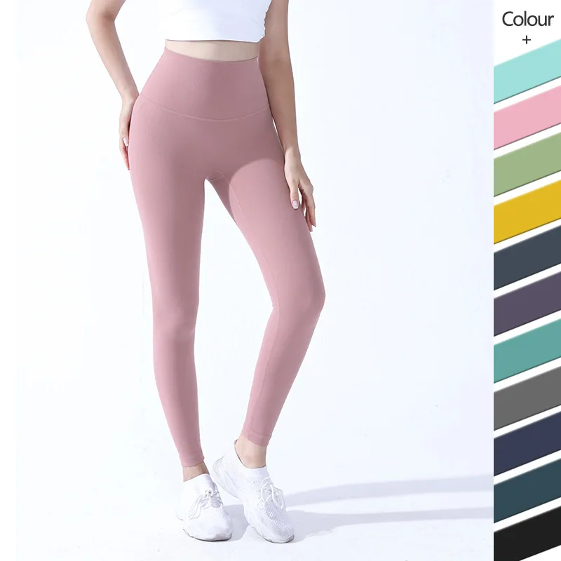 Women's pants Yoga Pants Sports Sanding Nude Nine-point European and Buttocks Tight-fitting Peach Fitness sexy Leggings Women | Женская