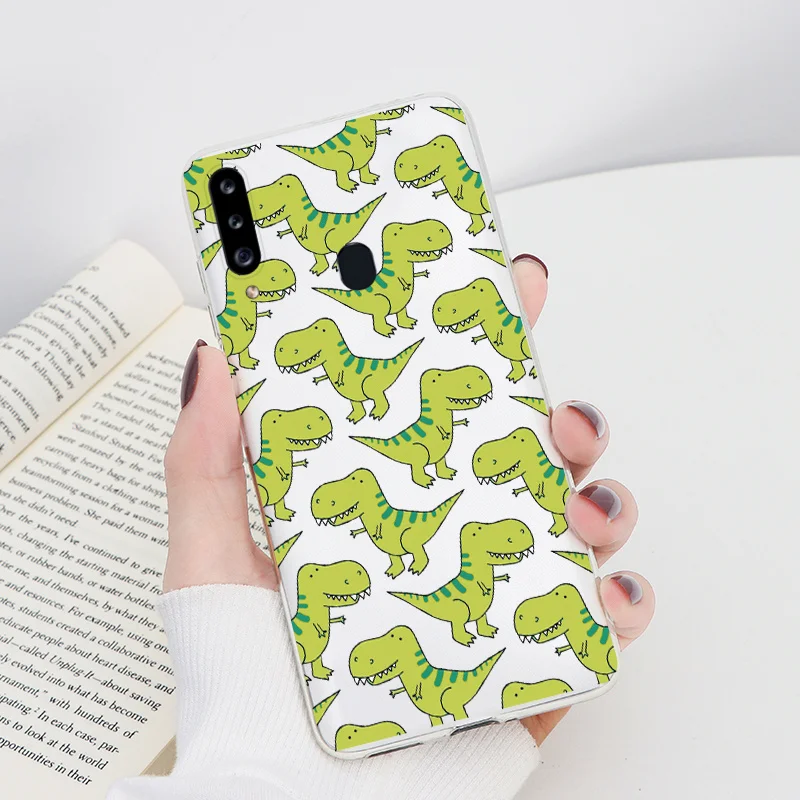 silicone case samsung Case On For Samsung Galaxy A20S Capa 6.5" Soft Silicone Clear Leopard Flower Shell For Samsung a20s a 20s A 20 S SM-A207F Fundas silicone cover with s pen Cases For Samsung
