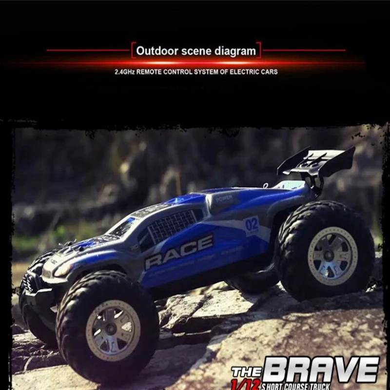 KW-10 Радиоуправляемая машина 1/12 4WD 2,4G 30 км/ч высокоскоростная Радиоуправляемая машина с дистанционным управлением, игрушечная безщеточная гусеничная машина для пустыни