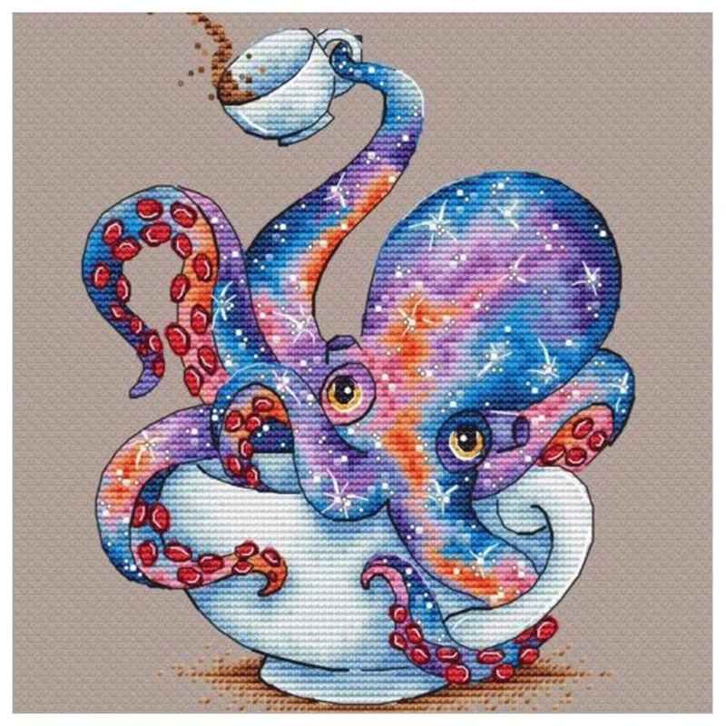 

Diy 5D Diamond Painting By Number Kits,Rhinestone Diamond Embroidery Paintings Pictures Arts Craft For Home Wall Decor,Octopus I
