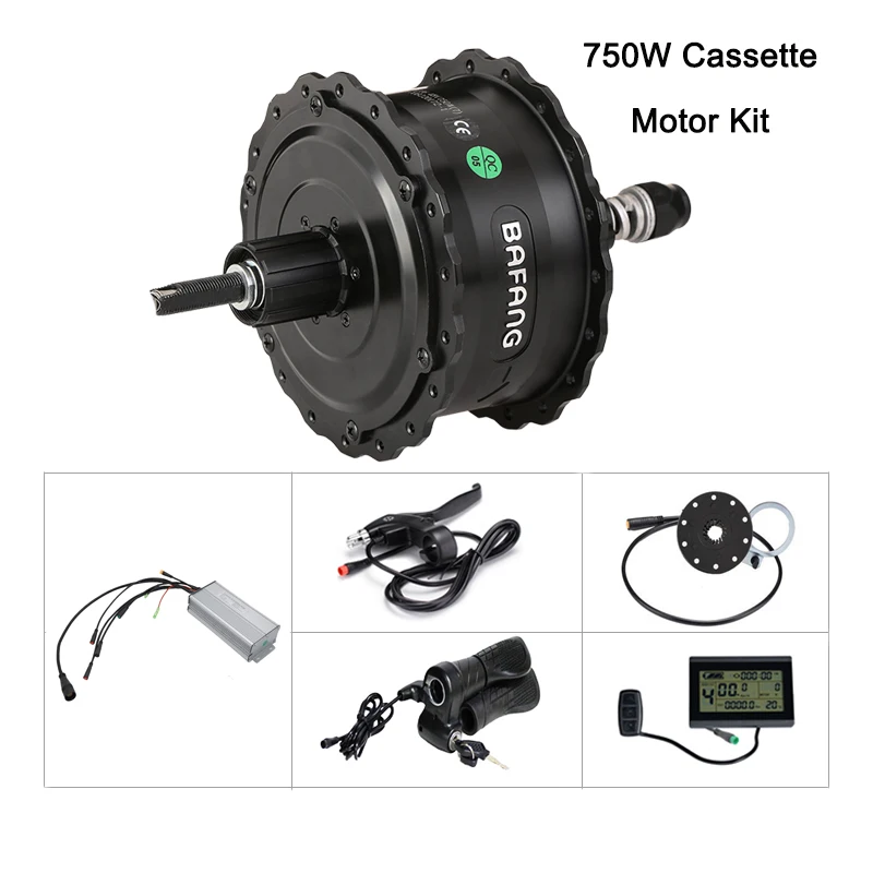 BAFANG 48V 750W бесколлекторный мотор Bafang мотор для центрального движения RMG06 D/DC 750W задний мотор старый 175 мм/190 мм 8Fun Электрический велосипед задний мотор для центрального движения - Цвет: 750W Cassette Kit