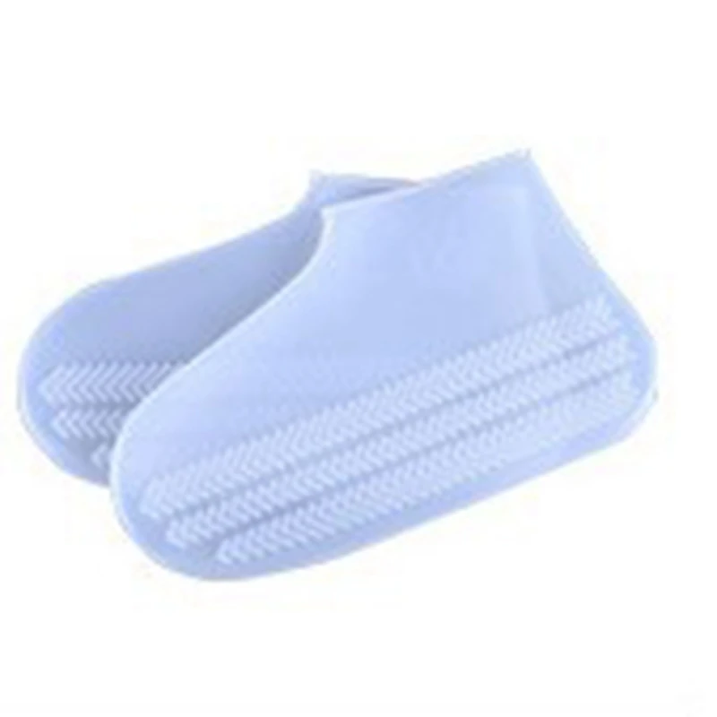 White ABDB-6PCS силиконовые галоши многоразовые Водонепроницаемый непромокаемые Мужская обувь Чехлы для дождливой погоды; нескользящие резиновые сапоги с моющиеся унисекс износостойкие - Цвет: White