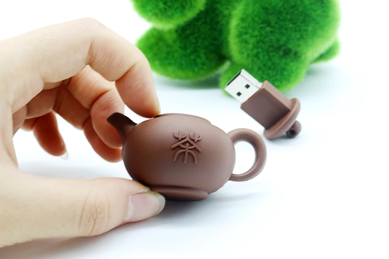Китайский традиционный чайник, креативная карта памяти, USB флешка, силиконовый чайник, флешка, U диск, персональный подарок