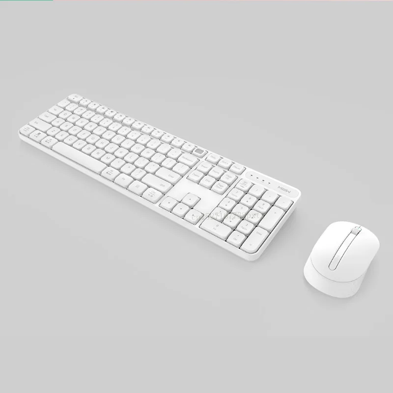Xiaomi MIIIW, беспроводная офисная клавиатура, мышь, набор, система Windows/Mac, переключение одной кнопкой, 104 клавиш, 2,4 ГГц, IPX4, Водонепроницаемая клавиатура - Цвет: white color suit