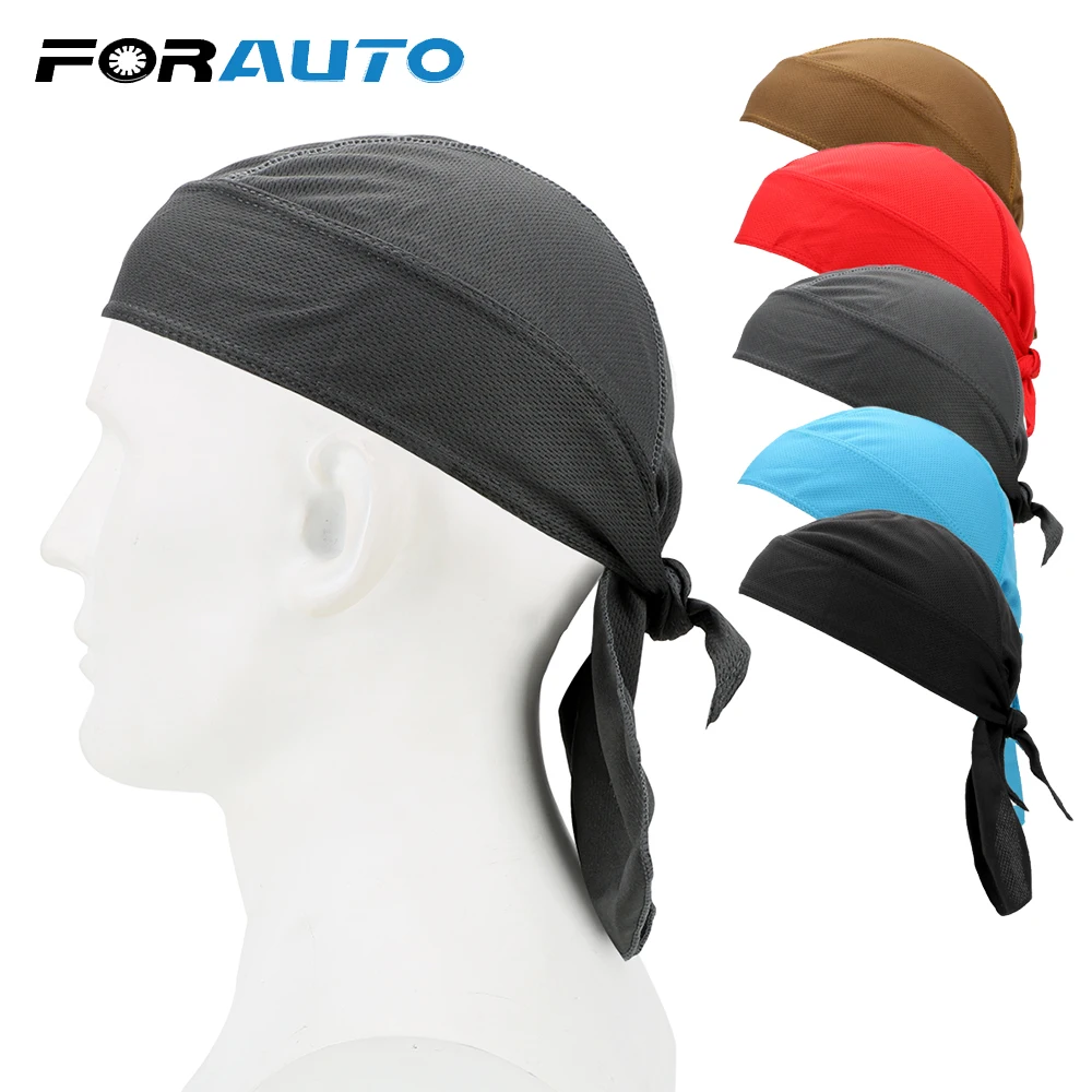 

FORAUTO Moto Bike Cycling Headband Half Head Scarf Under Helmet Riding Cap Breathable Motorcycle Accessories Quick Dry