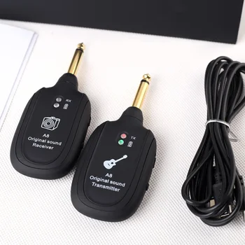 

1 Pair Advanced Wireless System Guitar Transmitter+Receiver Rechargeable UHF 20Hz-20kHz Wireless Transmission