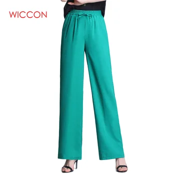 

Linen Wide-leg Pants Women's Trousers Straight High Waist Summer Drape Cotton & Linen Trousers Loose Slim Pants