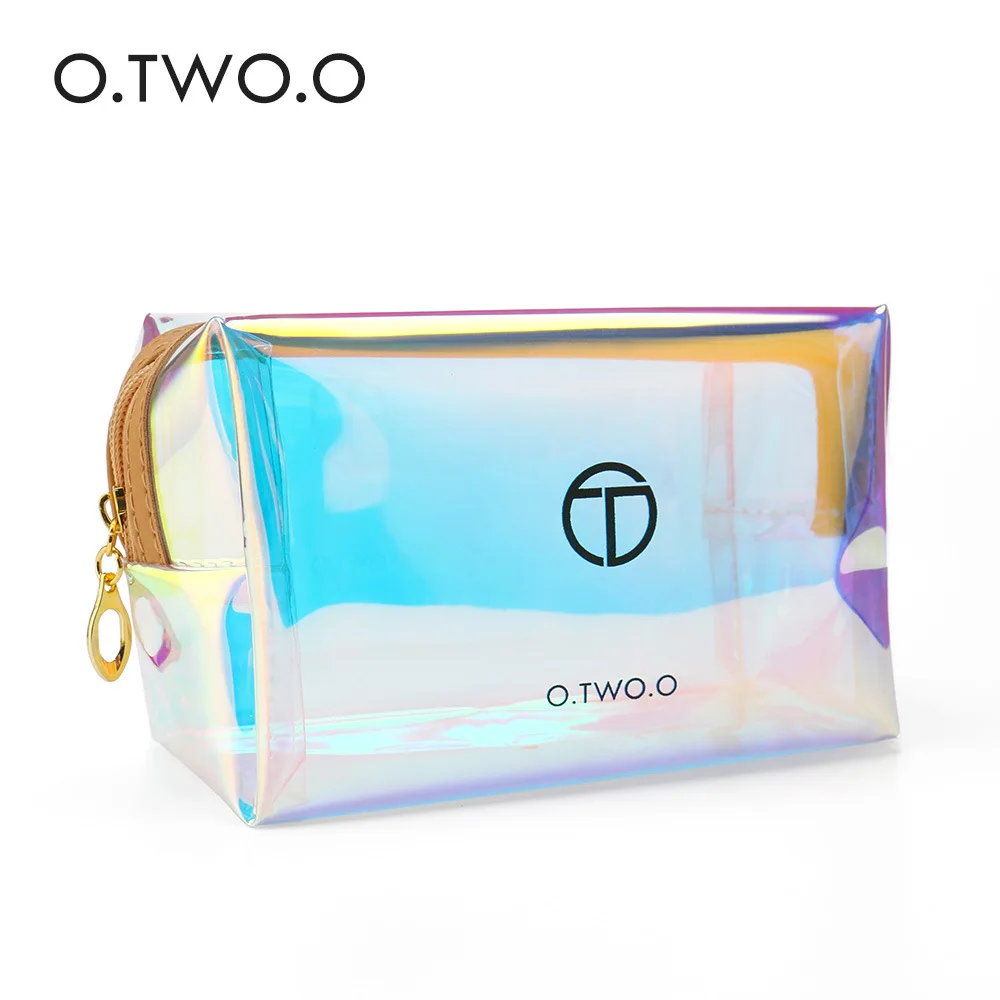 O. TWO. O цветная прозрачная косметичка для путешествий, несессер, органайзер на молнии, набор туалетных принадлежностей, Модный чехол для макияжа