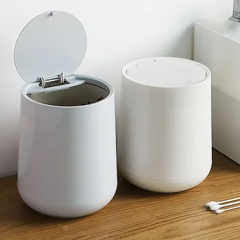 

Trash Can Mini Waste Bin Desktop Garbage Basket Home Table Plastic Office Supplies Trash Can Dustbin Sundries Barrel Box