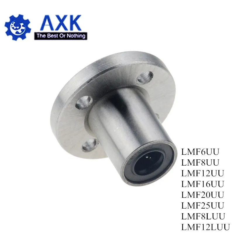 2 шт./лот LMF10LUU LM8LUU LM6UU LM12UU LM8UU LM16UU LM20UU LM25UU 10 мм фланцевый линейный подшипник CNC