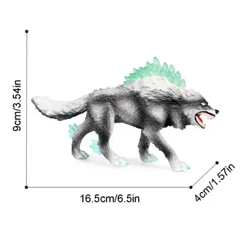 

Simulation Solid Static Animal Model Ornament Realistic Snow Wolf Children Toy