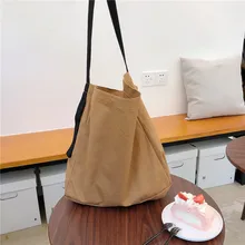 Модная прочная Женская Студенческая Холщовая Сумка на плечо из овечьей шерсти, индивидуальная Большая вместительная складная сумка для покупок контрастного цвета